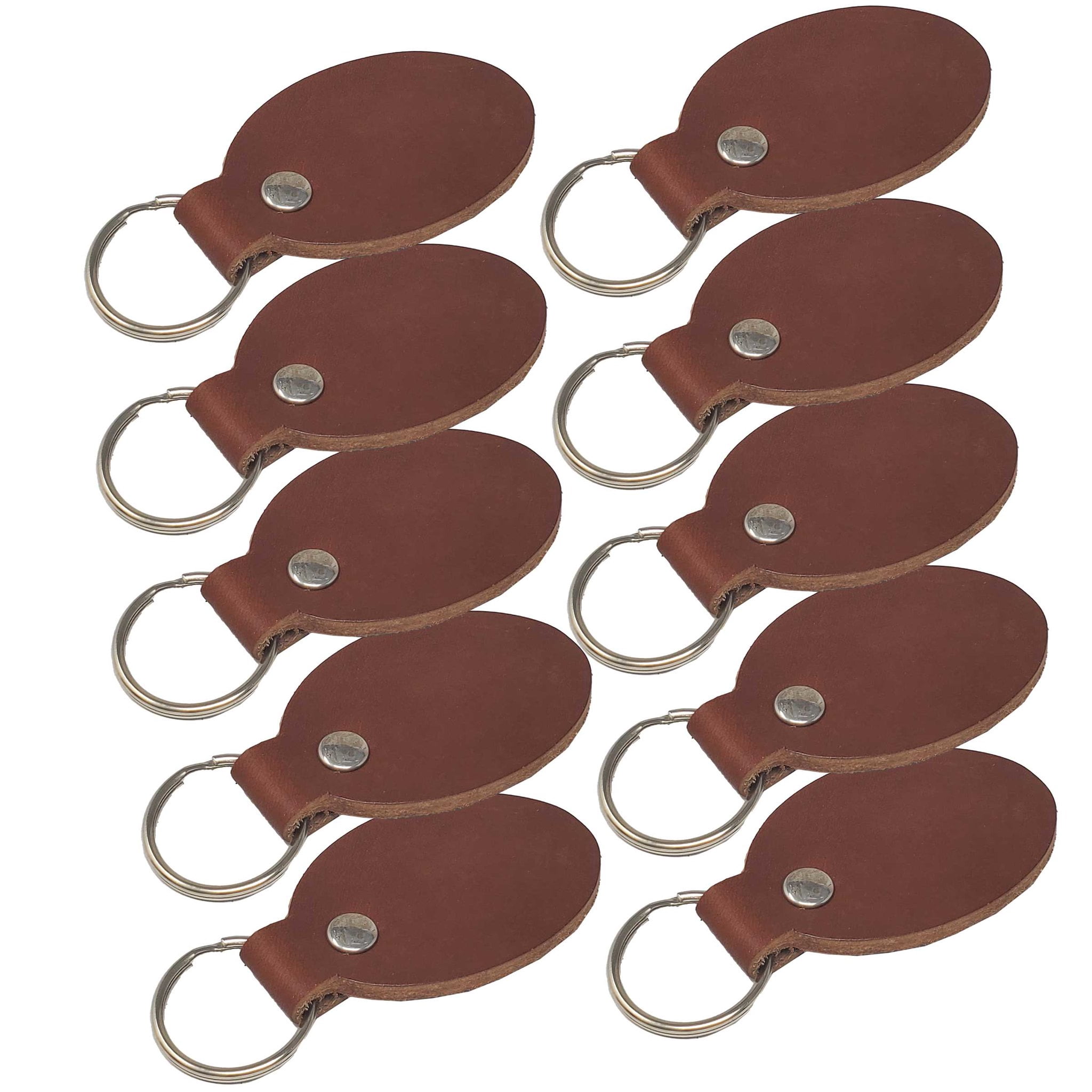 Leather Key Chains Blank 10 Pack - Hot Stamping, Embossing, Laser ...