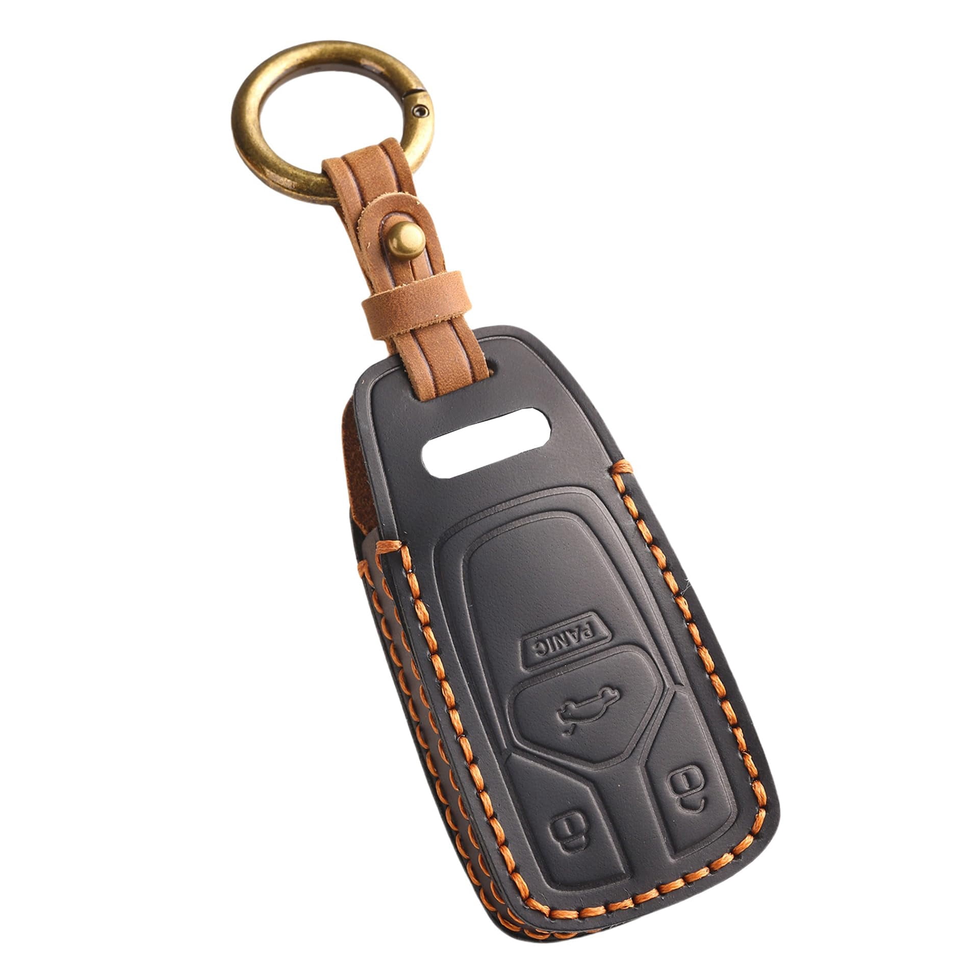 Leather Key Fob Cover Case for Audi A4 A5 Q3 Q5 Q7 SQ5 S4 S6 S7 S8 TT ...