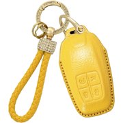 Leather Key Fob Cover Compatible with Ferrari 488 F8 812 LaFerrari GTC4Lusso Portofino Brightly Colored Car Key Case wit