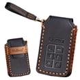 thumbnail image 1 of Leather Key Fob Cover Fit for Honda Odyssey Civic Pilot CRV Keychain Smart Key Case Key Shell Protector 7 Button Case Holder Protector Keychain, 1 of 7