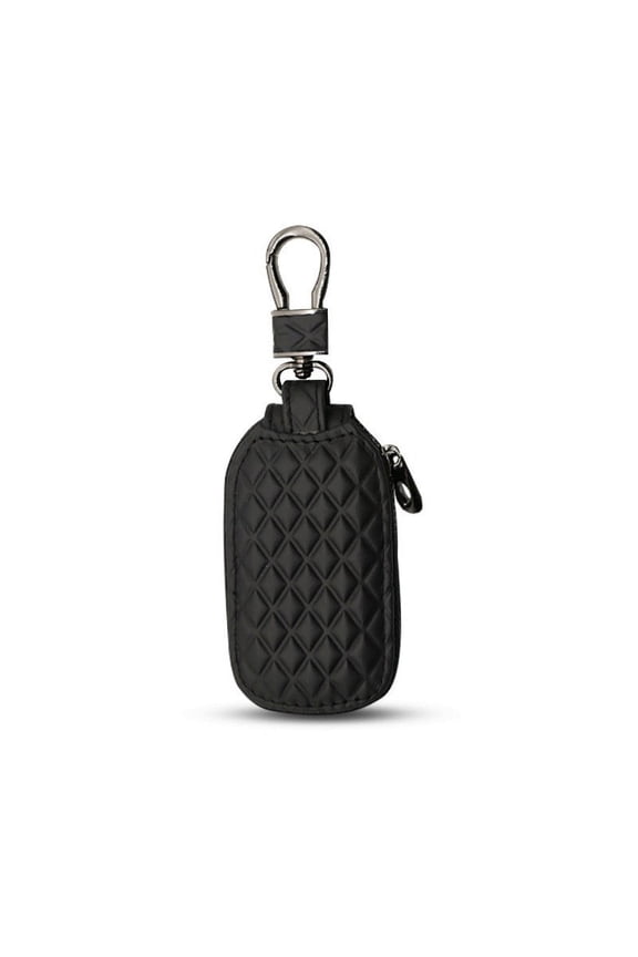 Leather Key Fob Holder | Car Key Protector Case with Zipper | Anti-Scratch Key Pouch for Men & Women | Keychain Organizer for Home, Car, and Office Keys | Soft Cowhide with Snap Hook