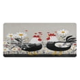 thumbnail image 1 of Leather Keyboard and Mouse Desk Mat Office Desk Accessories Protective Office Desk Decor Desk Pad Mat for Gaming, Work from Home, Office Black and White Chick 23.6" x 47.2", 1 of 9