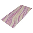 thumbnail image 1 of Leather Keyboard and Mouse Desk Mat Office Desk Accessories Protective Office Desk Decor Desk Pad Mat for Gaming, Work from Home, Office Pastel Pink Wavy Lines 16.5" x 35.4", 1 of 9