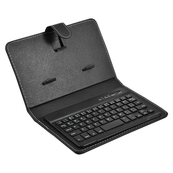 Leather Keyboard for Portable Phone and Wireless Android Keyboard end start#s#Compact leather keyboard designed for use with wireless connectivity and Android #e s# material a travel-friendly typing