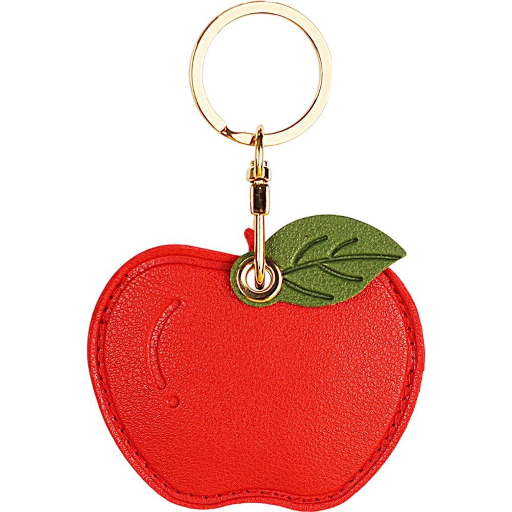 Numbered Leather AirTag Case With Metal Keychain - Shockproof Anti-Scratch Holder