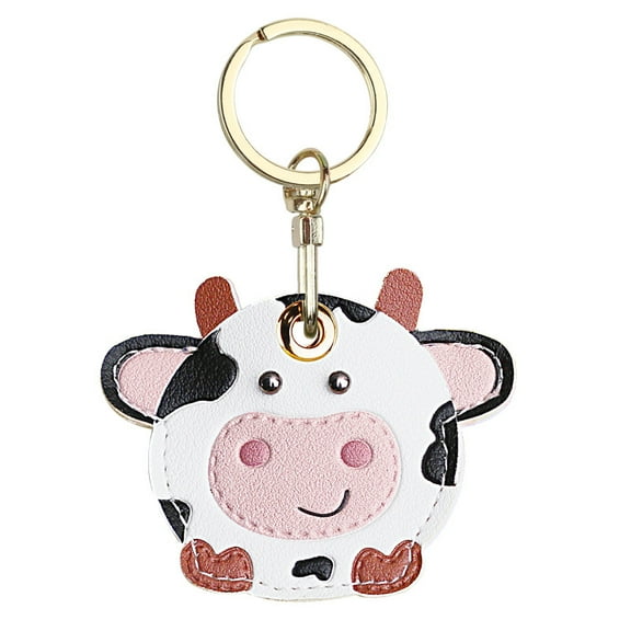 Leather Keychain Case Holder Compatible with Apple AirTag, GPS Airtag Keychain Finder Tracker with Key Ring, Anti-Scratch Protective Air Tag Cover