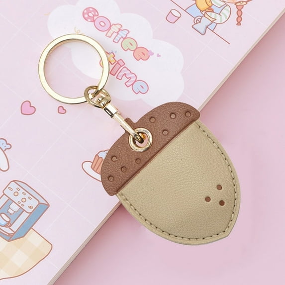 Leather Keychain Case Holder for Apple Airtag,Protective Air Tag Cover with Keychain Ring,Anti-Scratch Airtags Case for Keys