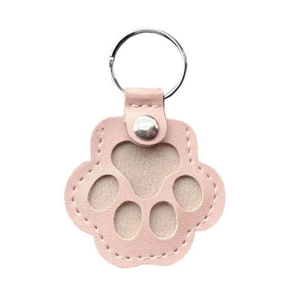 Leather Keychain Creative Pet Hair Storage Pendant for Cats and Dogs