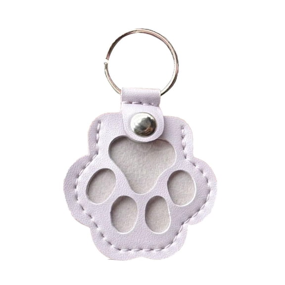Leather Keychain Creative Pet Hair Storage Pendant for Cats and Dogs