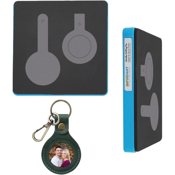 Leather Keychain Cutting Die Photo Case Key Ring Die Cutter DIY Wooden Die Cutting Machine for Bag Wallet Luggage Keys Holder DIY