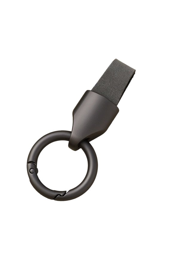 Leather Keychain Ergonomic Grip Design Metal Keyring Accessory for Daily Carry Metal Construction Holder