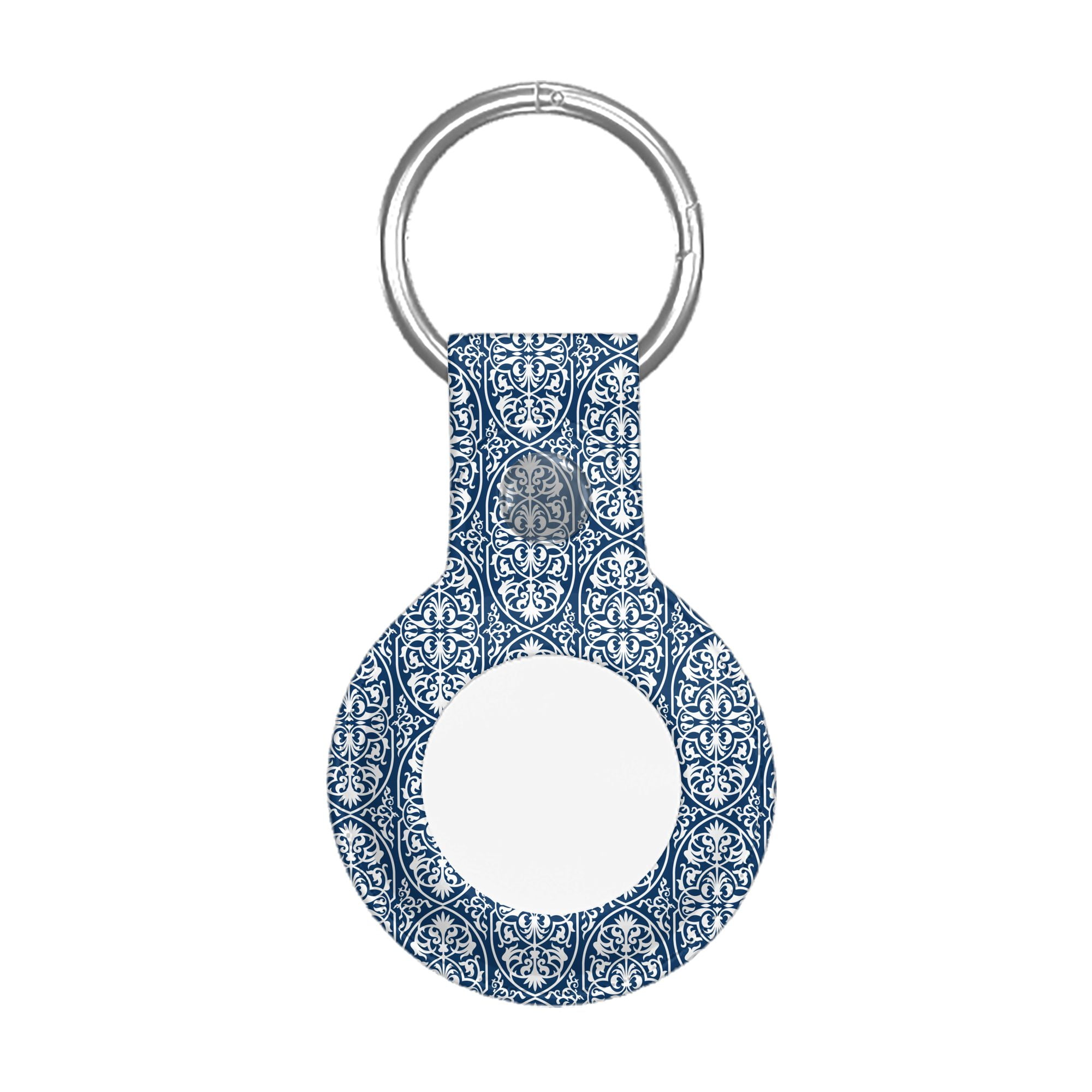 Leather Keychain Holder Case Arabesque Pattern,Cute Protective Cover