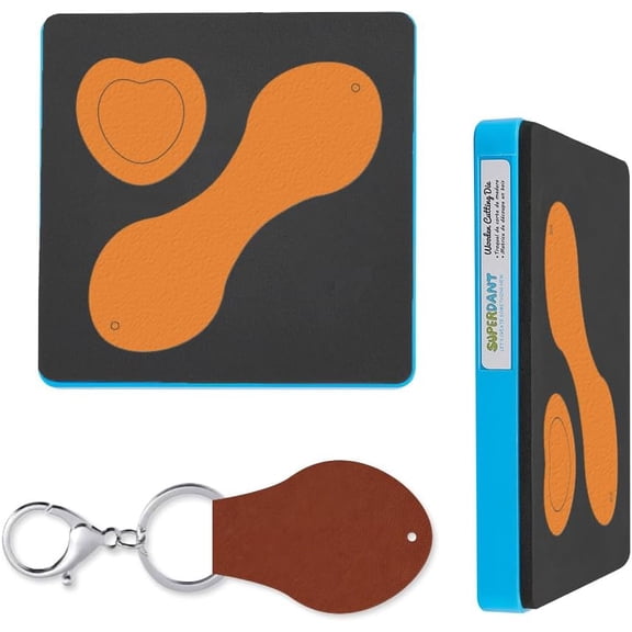 Leather Keychain Holder Cutting Die Heart Shape Mini Photo Frame Key Organizer Leather Die Cutter Key Ring Case Holder Pendant Wooden Die Cuts Leather Dies for DIY Art Crafts Bag Charm Dies for DIY
