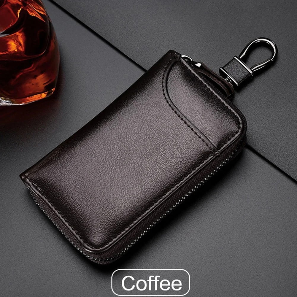 Leather Keychain Men Key Holder Organizer Pouch Split Car Key Wallet Pouch Bag Walmart
