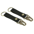 thumbnail image 1 of Leather Keychain, PU Belt Clip Key Ring Fob Holder for Bag Wallet, Black 2 Pack, 1 of 5