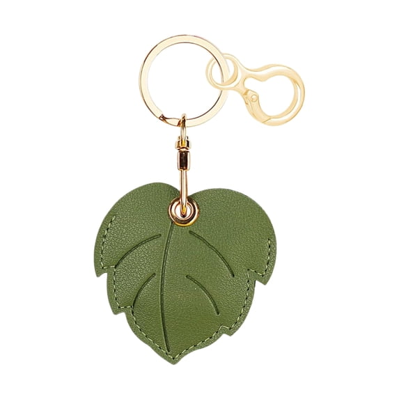 Leather Keychain for Airtag, Cute Protective Keychain Holder Compatible with Apple Air Tag,GPS Case Cover for Keys