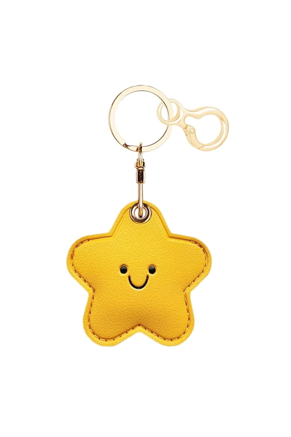 Leather Keychain for Airtag, Cute Protective Keychain Holder Compatible with Apple Air Tag,GPS Case Cover for Keys