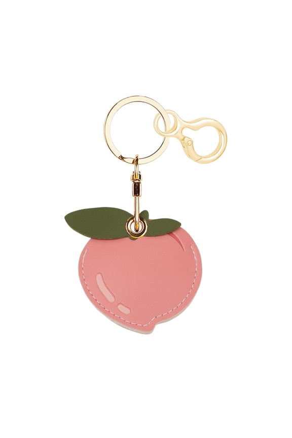 Leather Keychain for Airtag, Cute Protective Keychain Holder Compatible with Apple Air Tag,GPS Case Cover for Keys