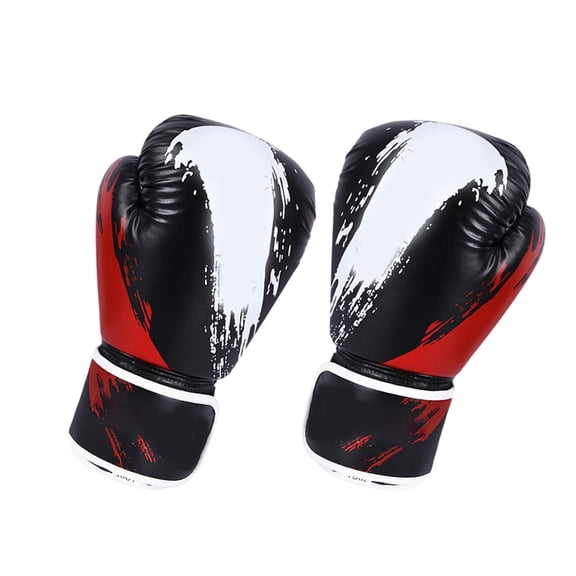 Leather Kickboxing Gloves Long Wrist Wrap for Men Women Boxing Training Glove