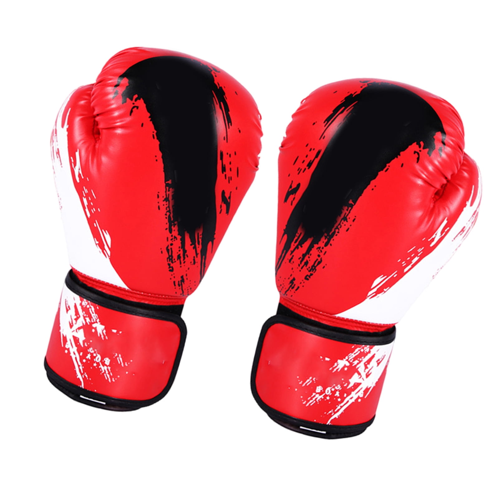 Leather Kickboxing Training Gloves Sparring Glove for Men Women Teens Kickboxing Boxing Workout Gym Fitness 10oz 6oz