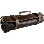 Leather Knife Roll, Full Grain Leather Chef Knife Storage Bag Portable Case, Kitchen Tool Pouch with Expandable 11 Pockets for Men & Women by Rustic Town