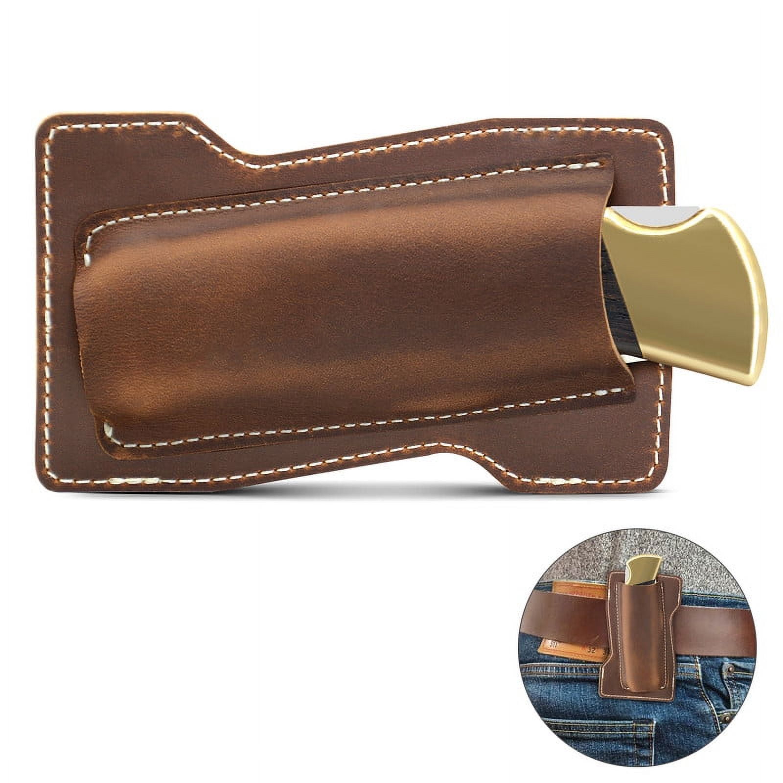 Leather Knife Sheath for Belt Folding Knife Sheaths for Buck 110 Sheath Buck 112, Opinel Knife