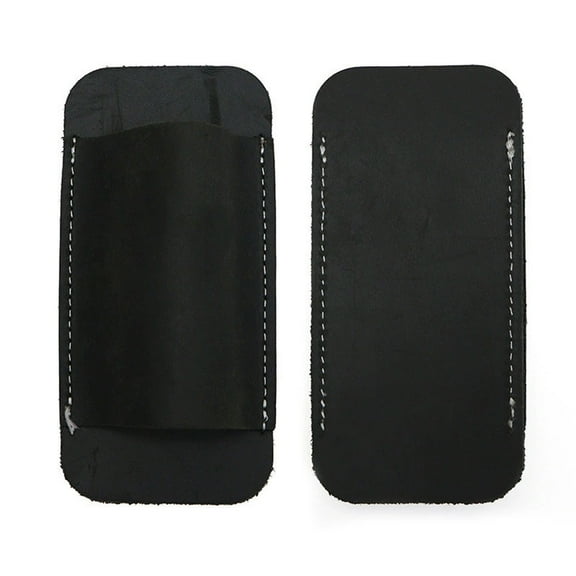 Leather Knife Sheath Waist Pouch Holster for Outdoor Camping Hunting EDC Carry(Black)