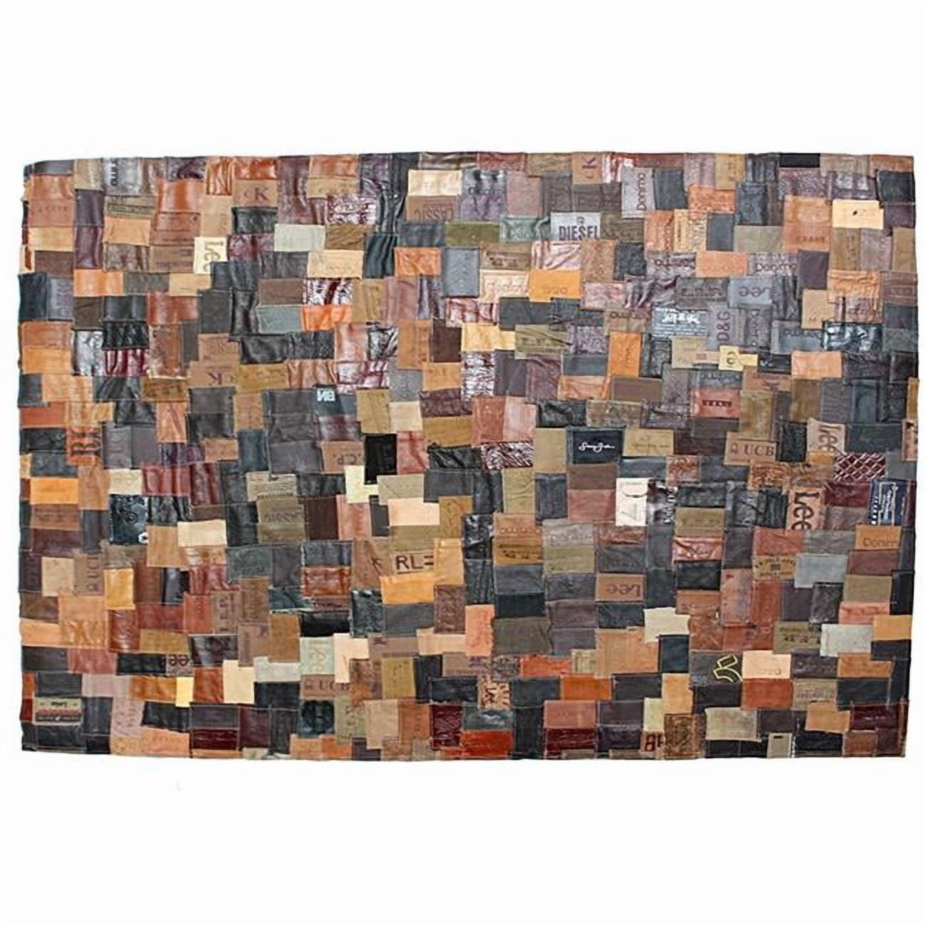Label Design For Rugs Design Imports 10471A 48 x 60 in. J&M Leather Labels Area Throw Rug ...