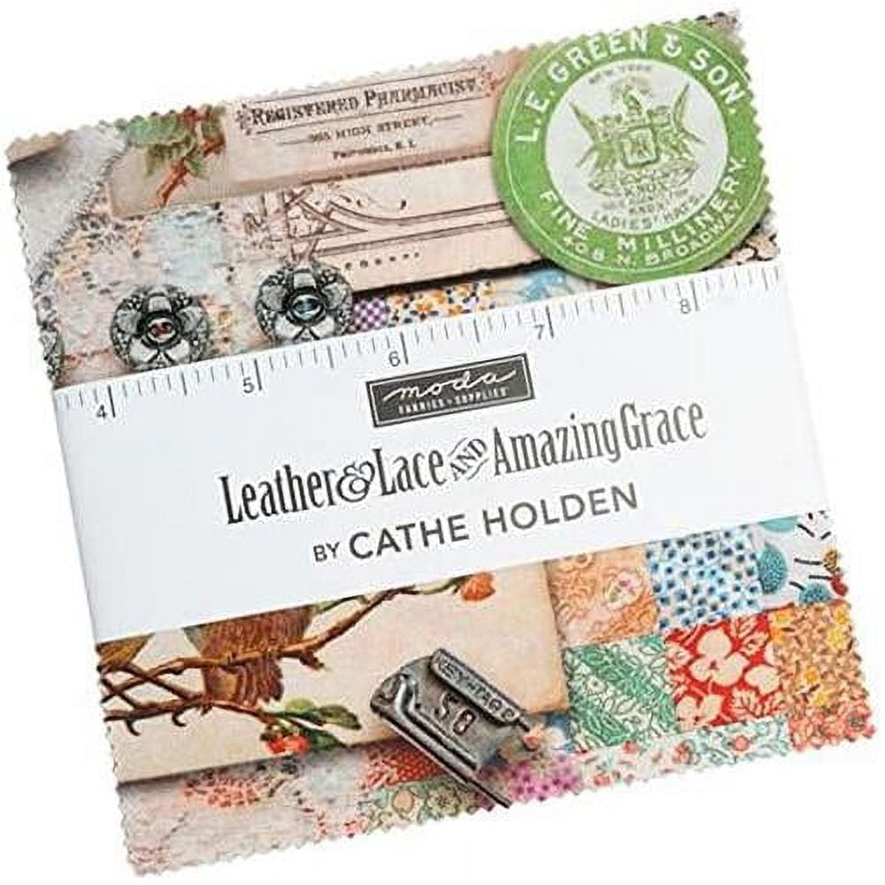 Leather & Lace And Amazing Grace Charm Pack By Cathe ; 425'' Precut