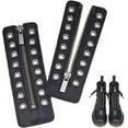 thumbnail image 1 of Leather Lace-in Boot Zipper Inserts 6.2 x 2.1 Inch 8 Metal Eyelets Zipper Boot Laces Black No Tie Shoe Laces for Adults Men Women Tieless Shoe Sneakers Laces Repair DIY Smooth, 1 of 9