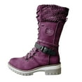thumbnail image 1 of Leather Lacer Work Boots for Women Mid Calf Boots Casual Warm Low Heels Hiking Boots, 1 of 5