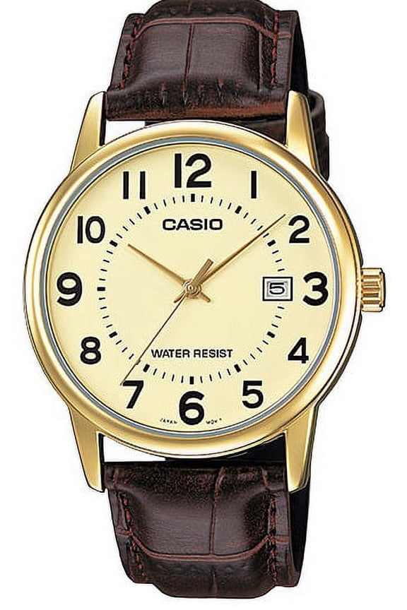 Leather Ladies Watch LTP-V002GL-9B