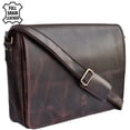 thumbnail image 1 of Leather Laptop Bag for Men 16" Messenger Shoulder Computer Satchel Business Office Crossbody Work Bag by Rustic Town, Mulberry, 1 of 9