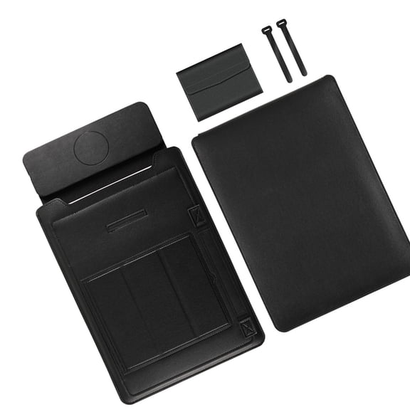 Leather Laptop Stand Case Integrated Phone Charging For Charging and Reducing Neck Strain