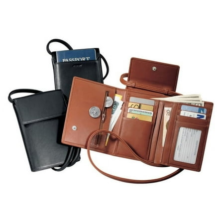 Leather Leather Executive Hanging Passport Travel Document Organizer