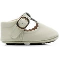 thumbnail image 1 of Leather Leopard Baby Shoes Hard Sole T-Strap Boys Girls Moccasins for Infants Babies Toddlers, 1 of 6