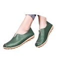 thumbnail image 1 of Leather Loafers for Women Comfortable Slip On Casual Shoes Lightweight Non Slip Driving Flat Boat Shoes, 1 of 5
