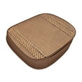 thumbnail image 1 of Leather-Look Car Seat Cushion, Sandwich Mesh Breathable Pad Non-Slip Design (19x18x0.8in), 1 of 6