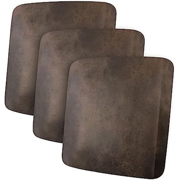 Leather Look Couch Cushion Covers Sofa Seat Slipcovers Sets Couches Furniture Protector for Sectional Armchair Loveseat Pets Kids Stretch Spandex Fabric(3 Cushion Sofa, Brown)