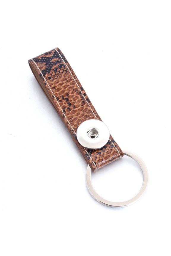 Choose Color | Leather Loop Keychain Car Ring Snap Jewelry Fits 18MM 20MM Ginger Charm Buttons