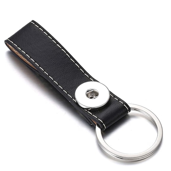Choose Color | Leather Loop Keychain Car Ring Snap Jewelry Fits 18MM 20MM Ginger Charm Buttons