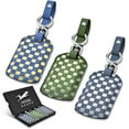 thumbnail image 1 of Leather Luggage Tag For Suitcases: 3-Pack unique & cool Luggage Tags For Suitcase TSA Approved, Privacy Travel Bag Tags for Luggage Is Airplane Travel Essentials For men, Travel Luggage Accessories!, 1 of 6