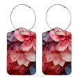 thumbnail image 1 of Leather Luggage Tag for Suitcase Women Kids, Flower Petal, 1 of 7
