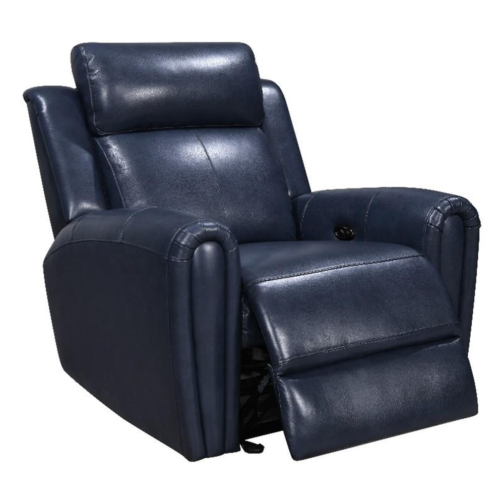 Leather Lusso Kona Modern Genuine Leather & Hardwood Recliner Chair in ...