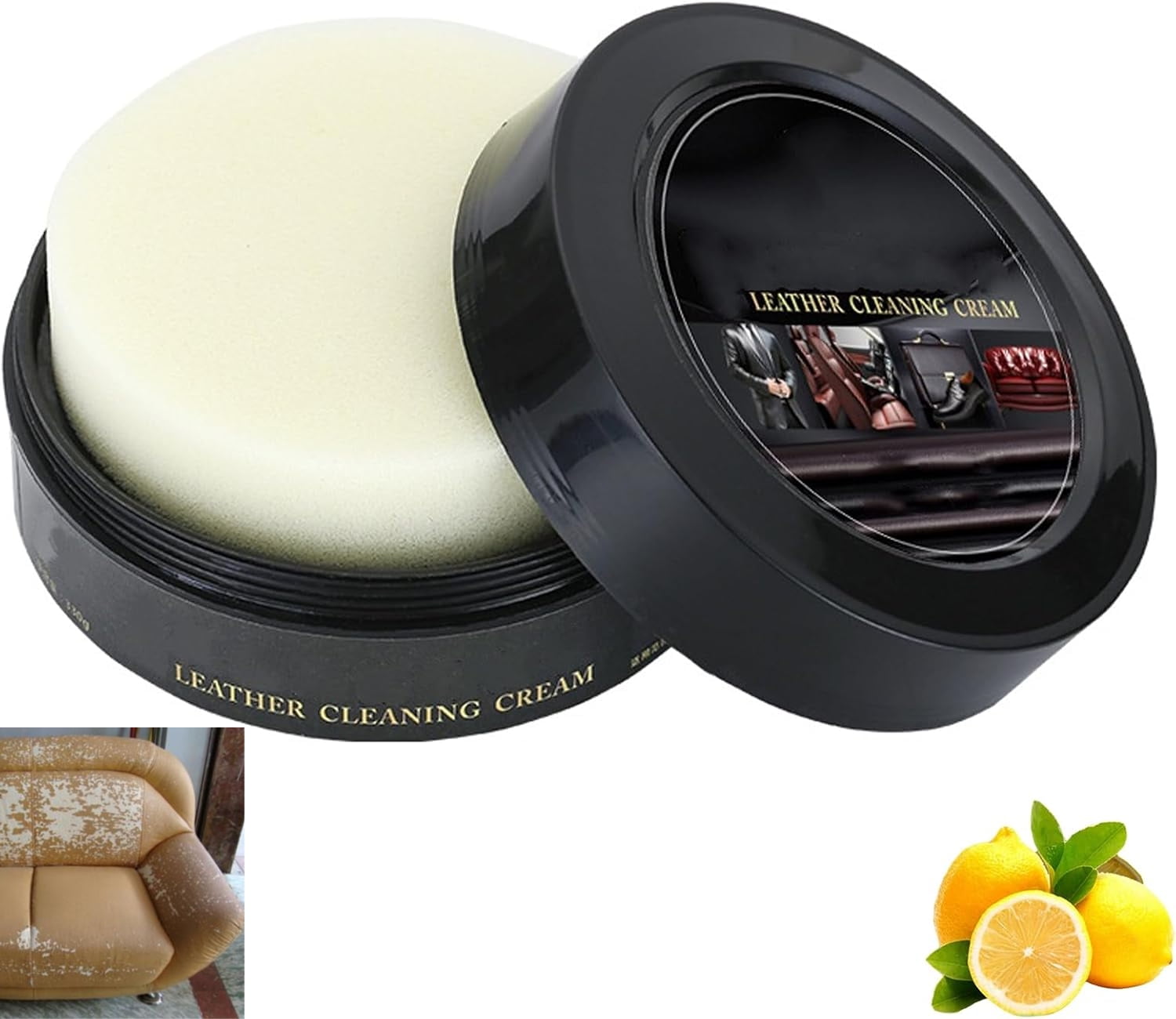Leather Maintenance Cream, Leather Cleaner for Car Interior, Multifunctional Leather Cleaning Cream, Automotive Interior and Furniture Leather Maintenance Cream for Cars (1PC)
