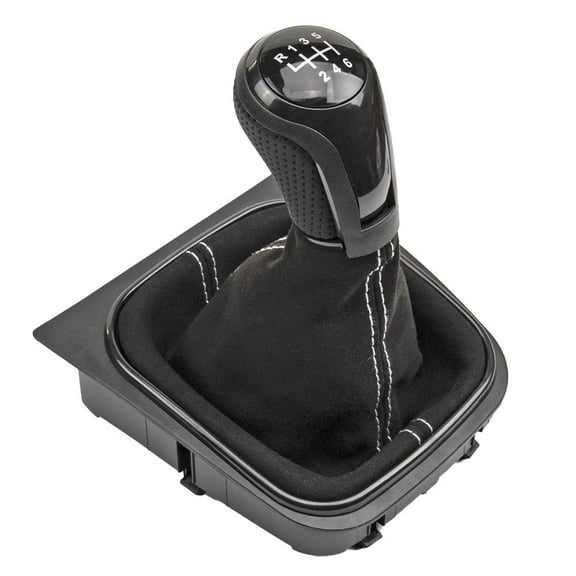 Leather Manual Gear Shift Lever Knob Boot Cover 5/6 Speed For Golf For Jetta Shifter Lever Interior Replacement Parts