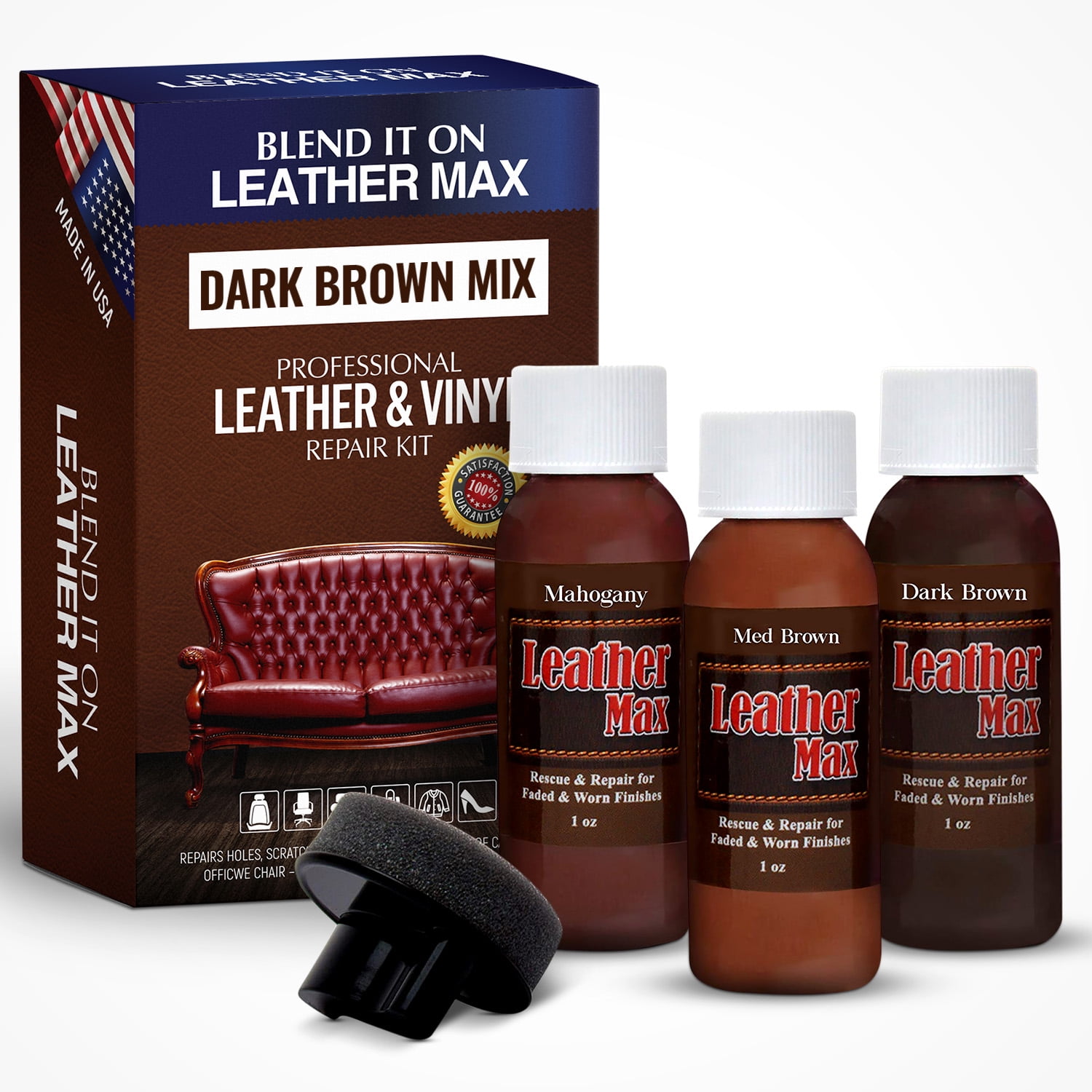Leather Hero Leather color Restorer for couches, Leather Scratch Remover,  Leather couch Scratch Repair for Furniture and car Sea