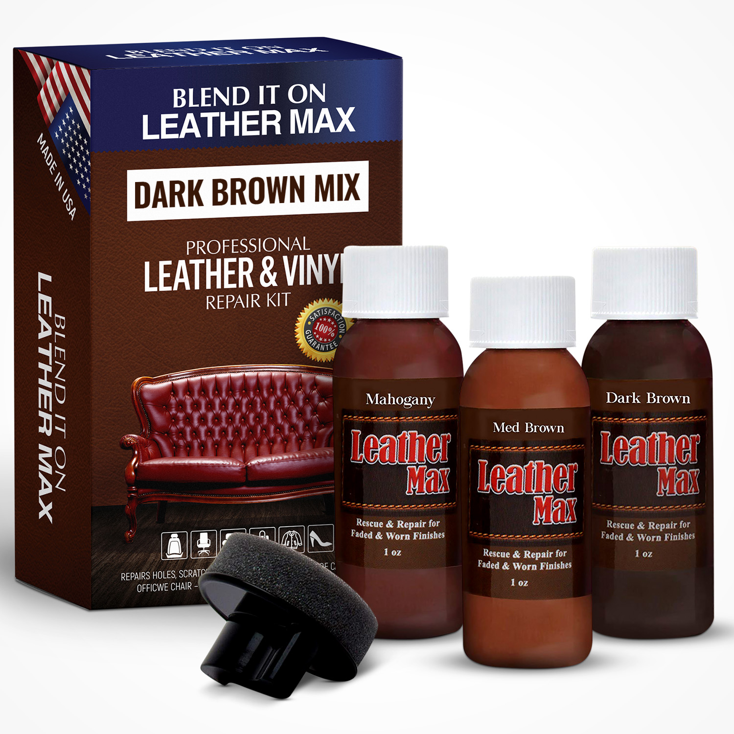 Leather Max Quick Blend Refinish and Repair Kit, Restore, Recolor ...