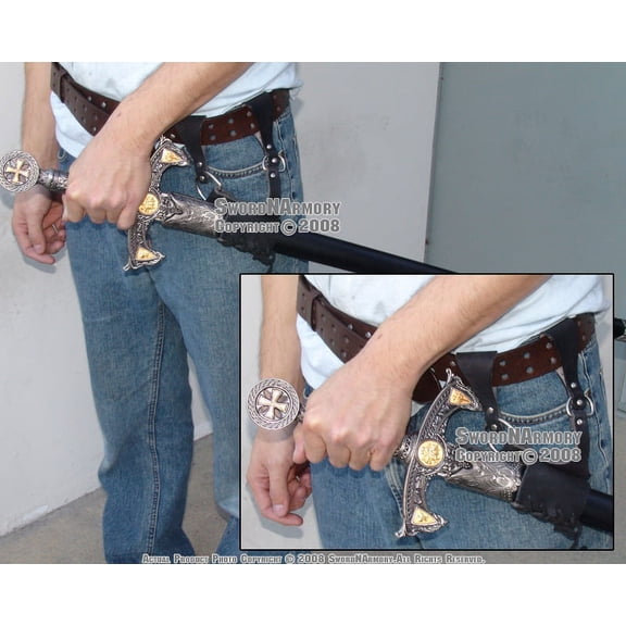Leather Medieval Sword Frog Belt Hanger for Rapier