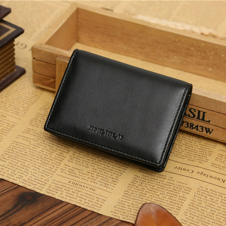 Leather Men Wallet Back Pocket ID Card Holder Mini Magic Wallet